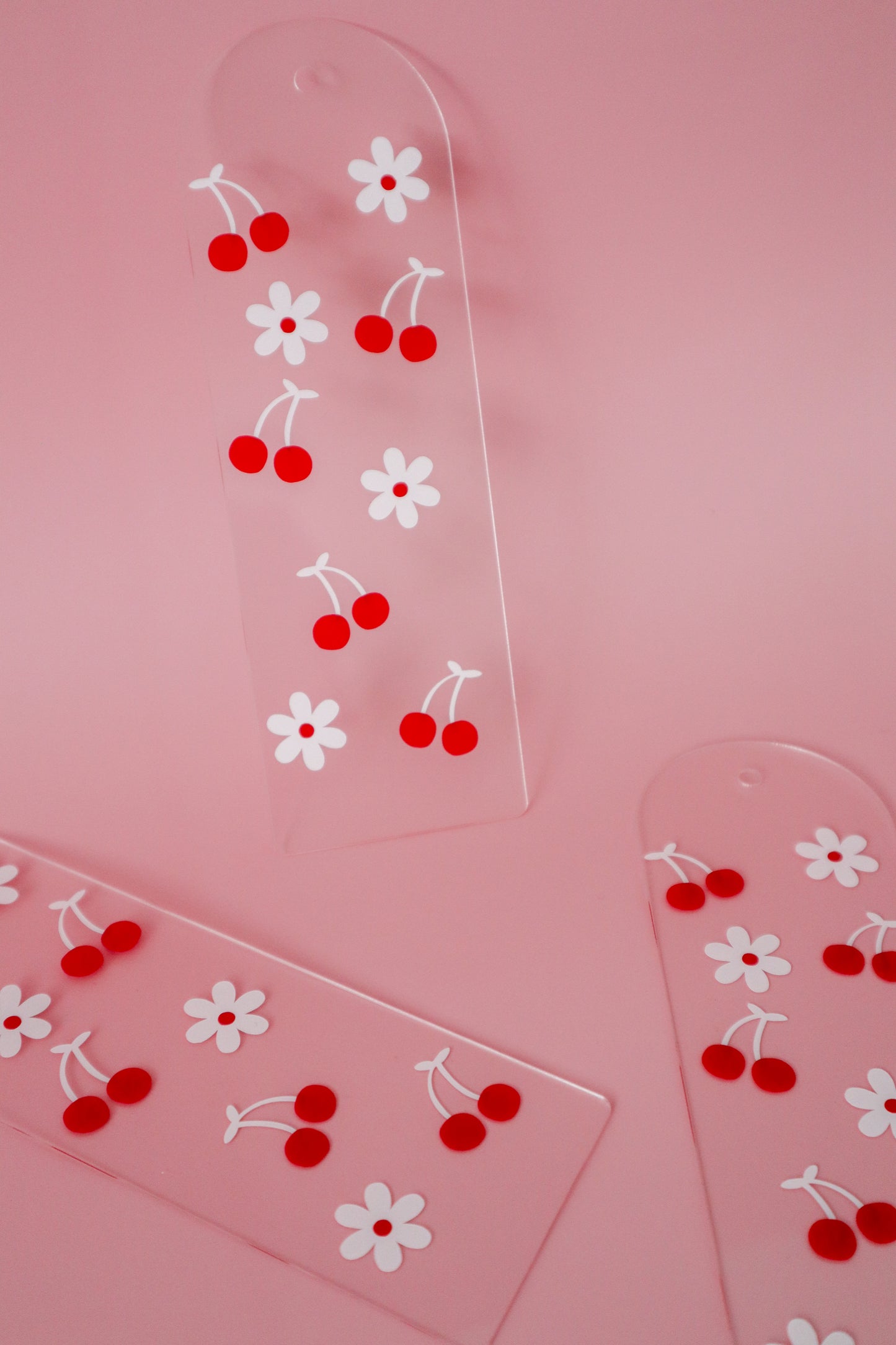 Cherries & Daisies Acrylic Bookmark